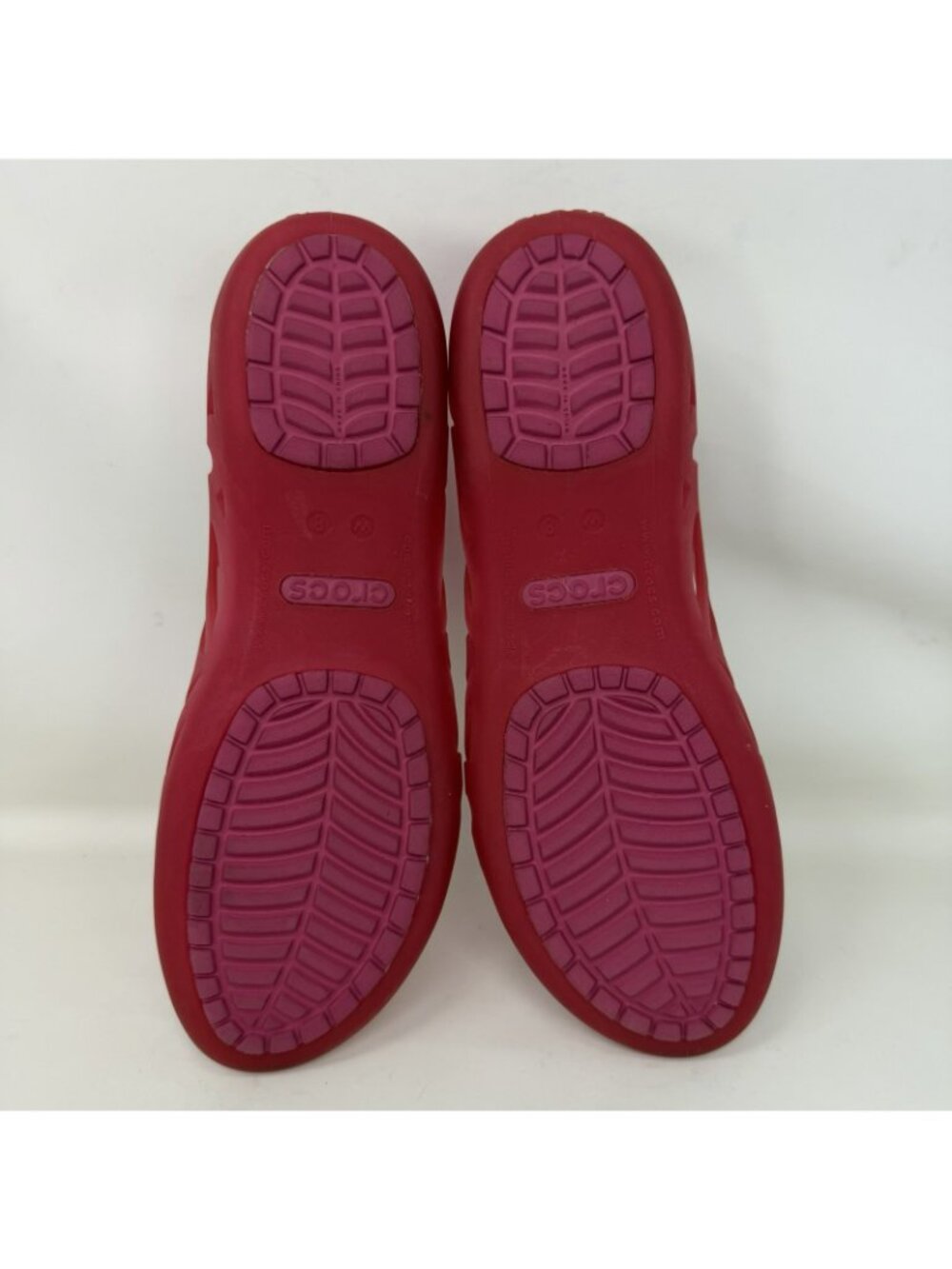 Crocs Adrina III Slip On Cut Out Peep Toe Jelly Sandals Pink Women’s Size 8 - Picture 6 of 7
